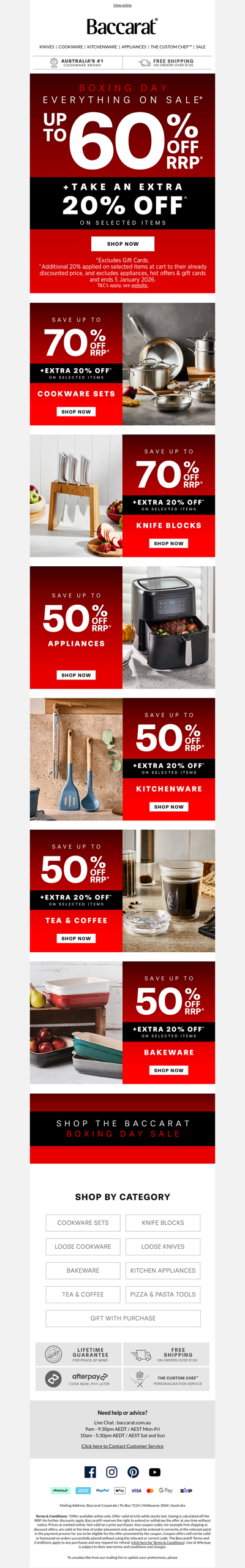 Hi wdawd, have you shopped our Boxing Day Sale?