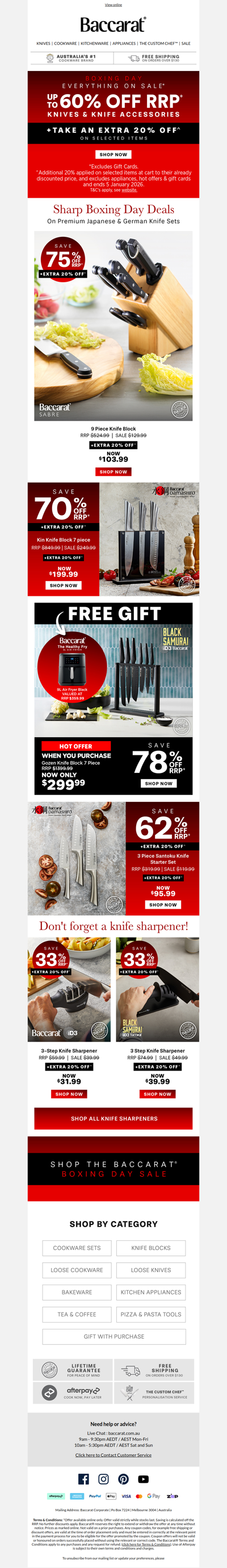 Premium Knives at Boxing Day Prices!