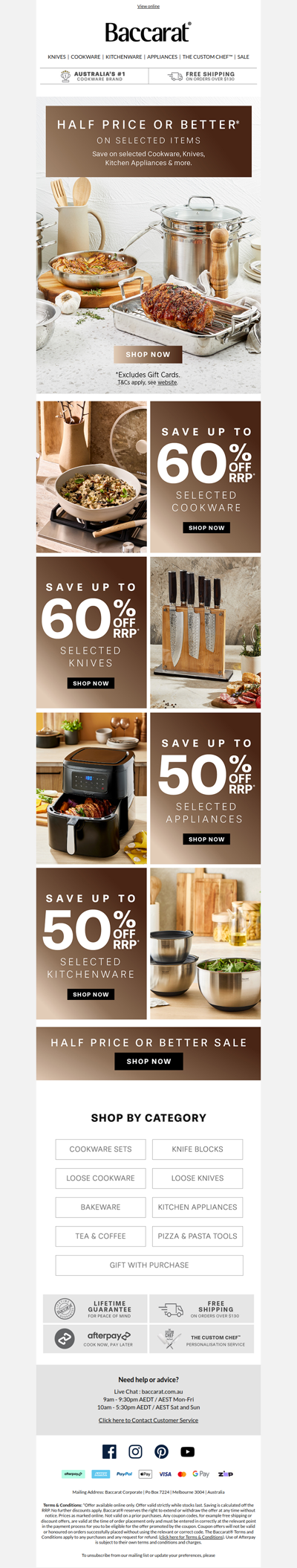 Half Price or Better - Starts NOW!