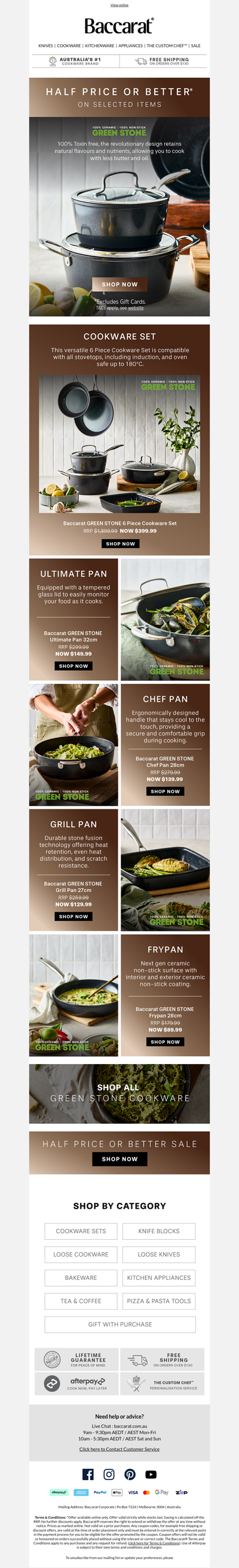 Green Stone Non-stick Cookware - on Sale