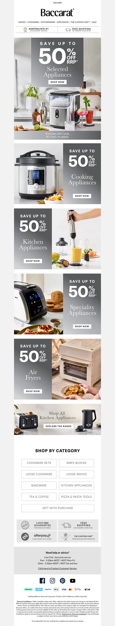 Premium Baccarat Appliances - For Less!