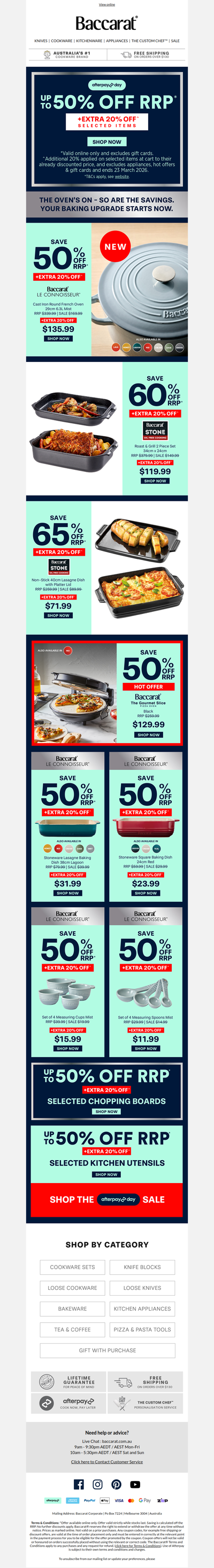 Extra 20% Off Selected Bakeware🔥