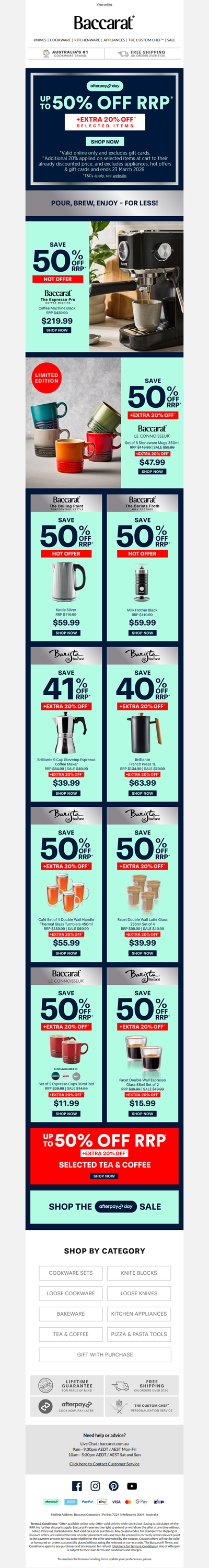 Extra 20% Off Selected Tea & Coffee☕