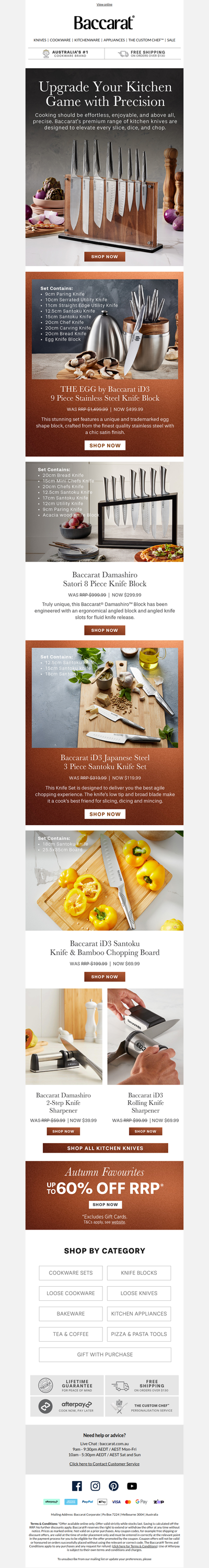 Premium knives for effortless cooking