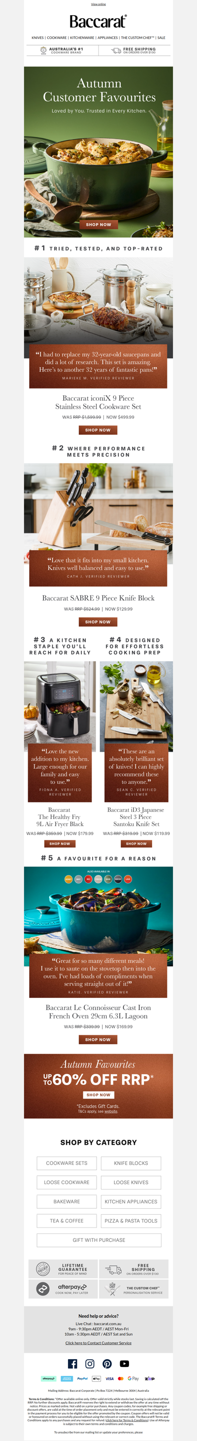 Customer favourites, loved for a reason