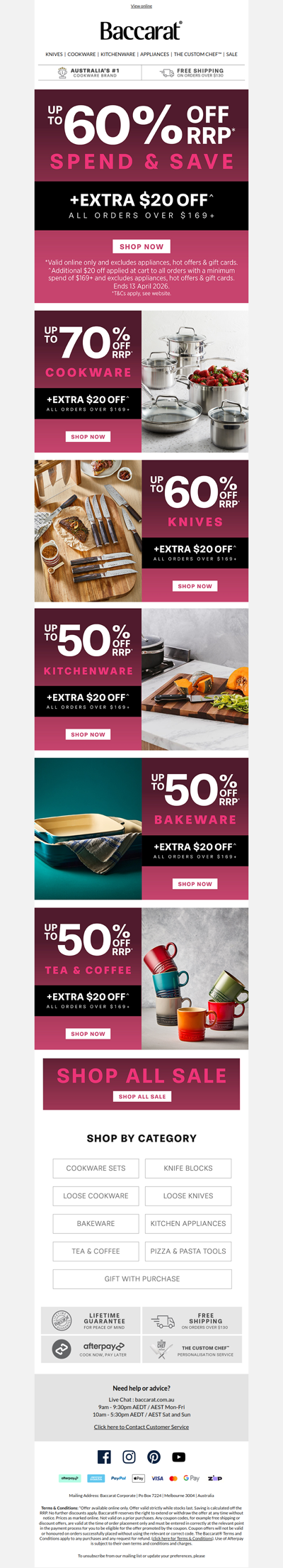 Save on cookware, knives & more!