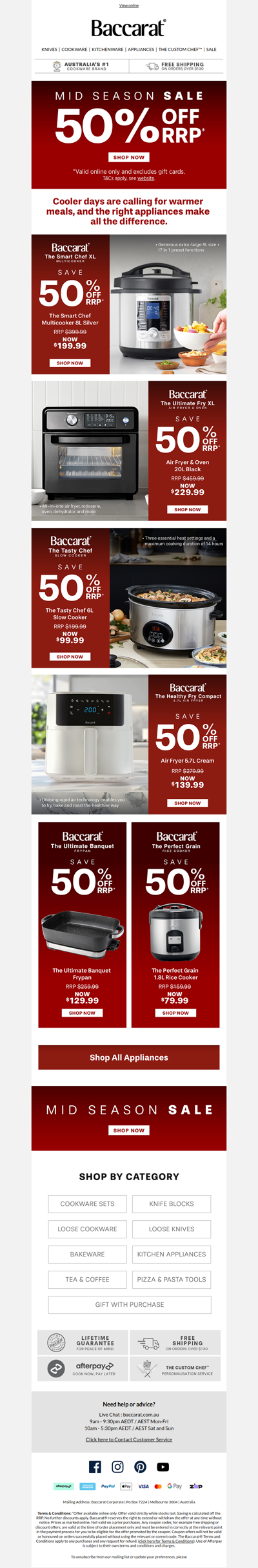 Appliance upgrades with 50% off