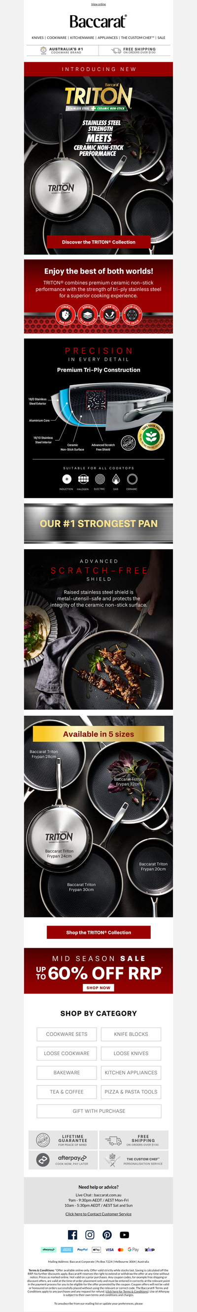 Explore the new Triton Cookware range