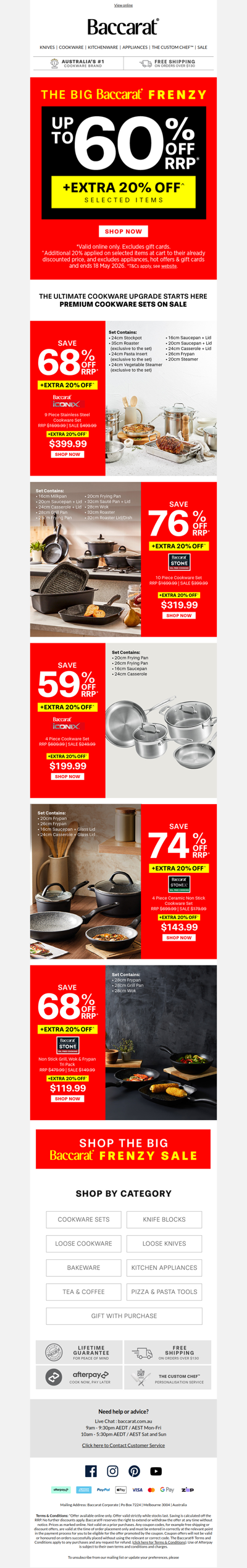 Massive Cookware Savings: Up to 60% Off*🚨