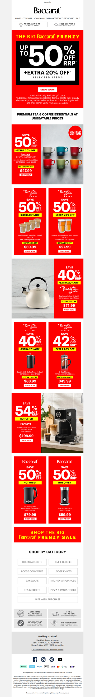 50% Off* Tea & Coffee Essentials ☕