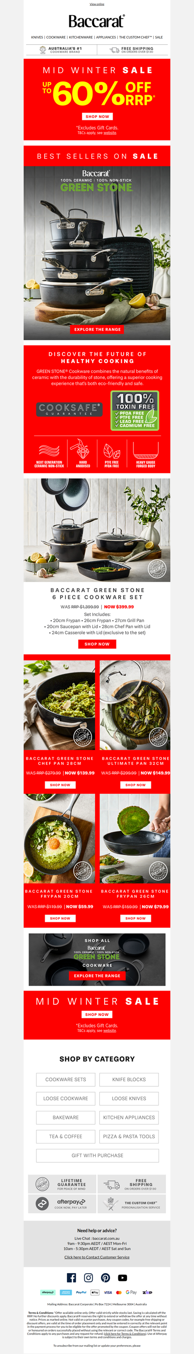 50% OFF GREEN STONE Ceramic Cookware