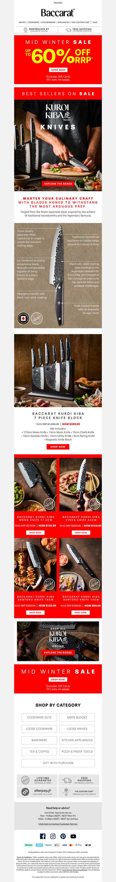 50% OFF Kuroi Kiba Knives: Precision in every slice 🔪