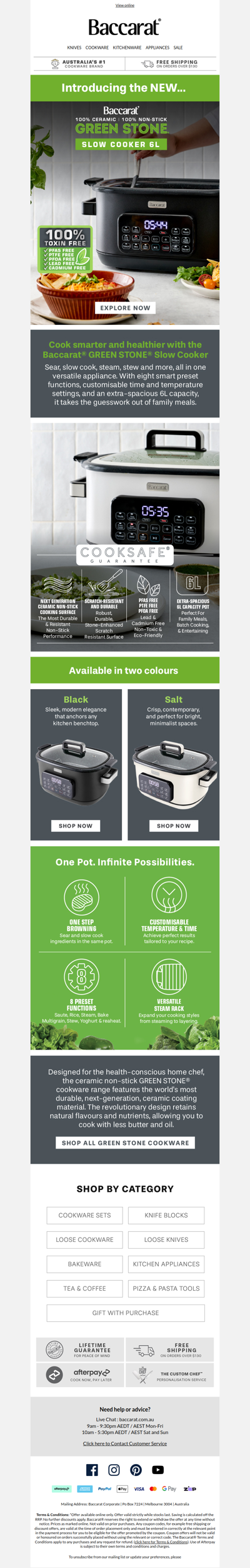 New Arrival - GREEN STONE Slow Cooker