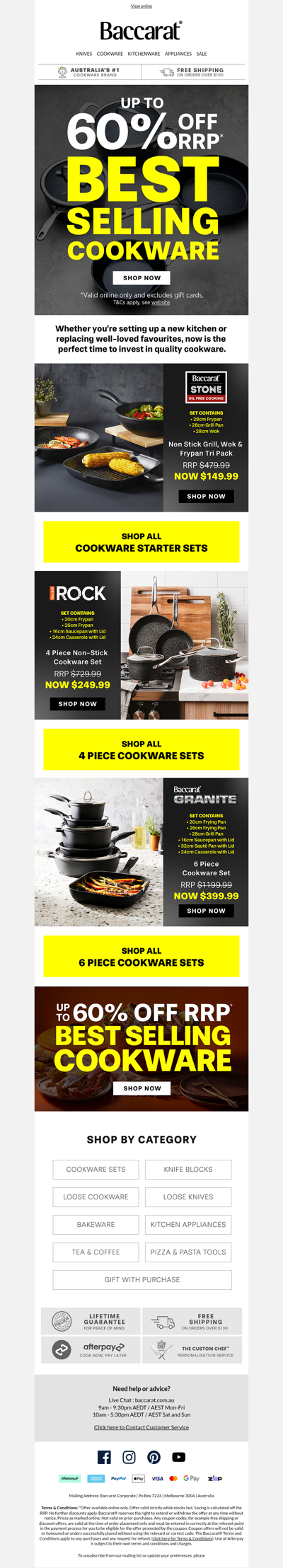 Complete Your Kitchen | Cookware Sets Up to 60% OFF