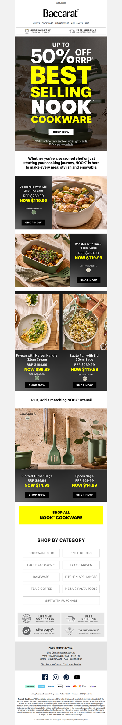Stylish NOOK™ Cookware, Exceptional Savings!