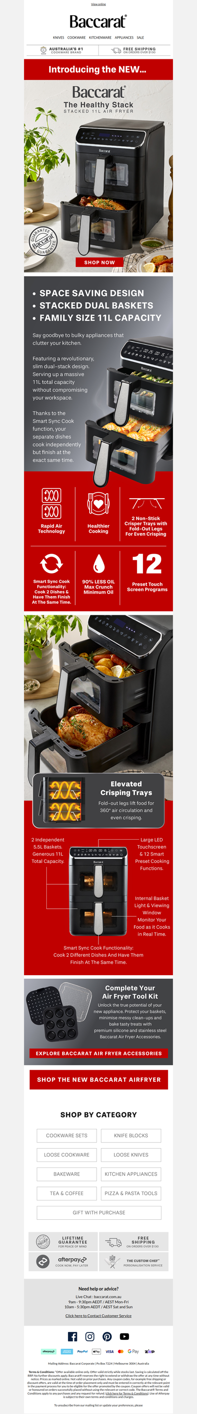 NEW - Baccarat Stacked 11L Air Fryer 👀