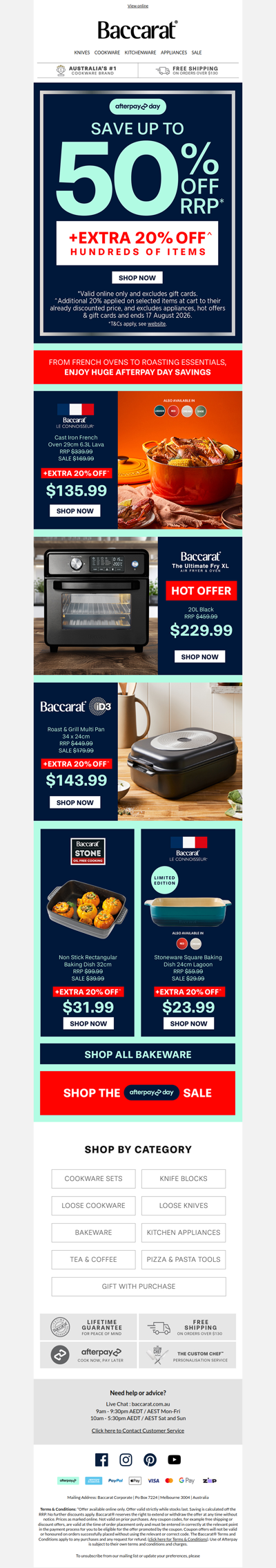 Bake, Roast & SAVE - Afterpay Day Sale!