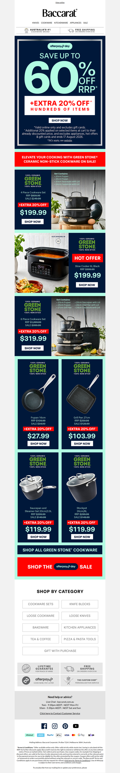 EXTRA 20% OFF Selected Ceramic Non-Stick Cookware!
