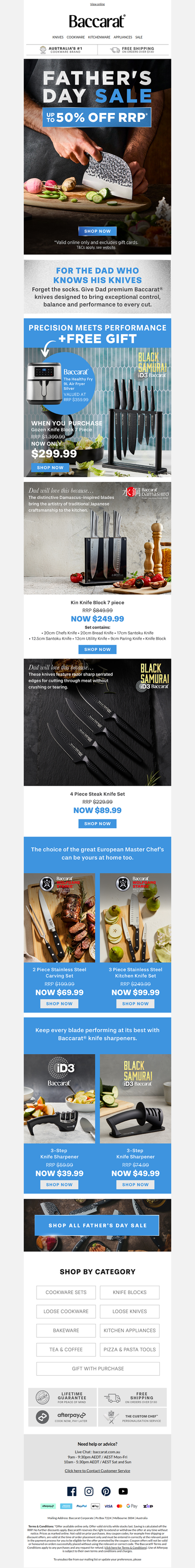 Save up to 50% OFF RRP - Kitchen Knives