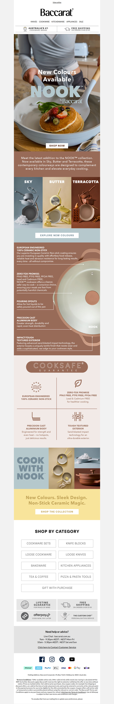 NEW NOOK™ Cookware Colours Are Here
