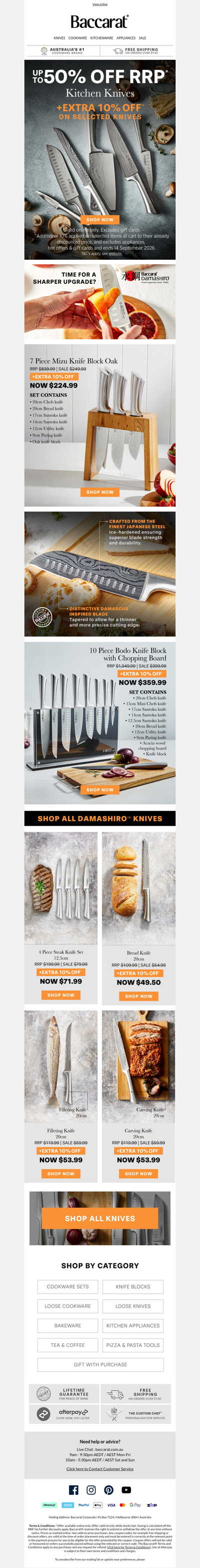 EXTRA 10% Off^ Selected Damashiro™ Knives