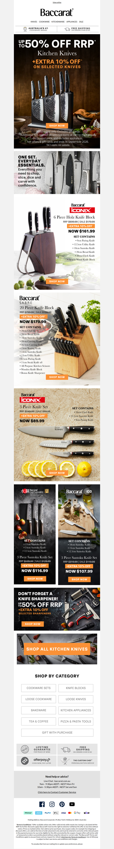 Knife Blocks: Up to 50% OFF* + EXTRA 10% OFF^
