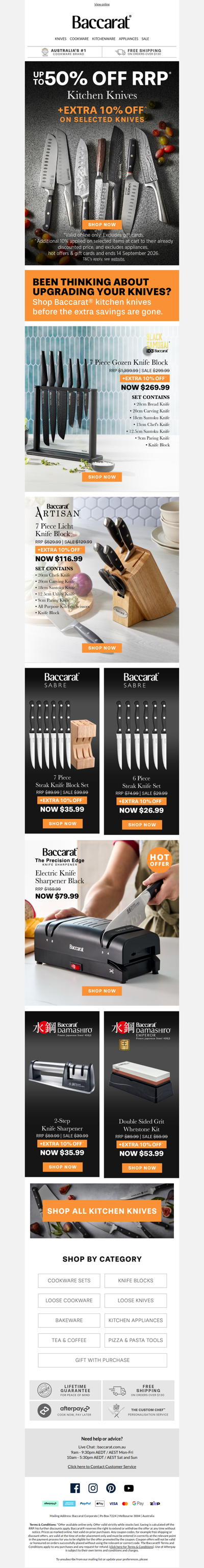 Knife Blocks: Up to 50% OFF* + EXTRA 10% OFF^