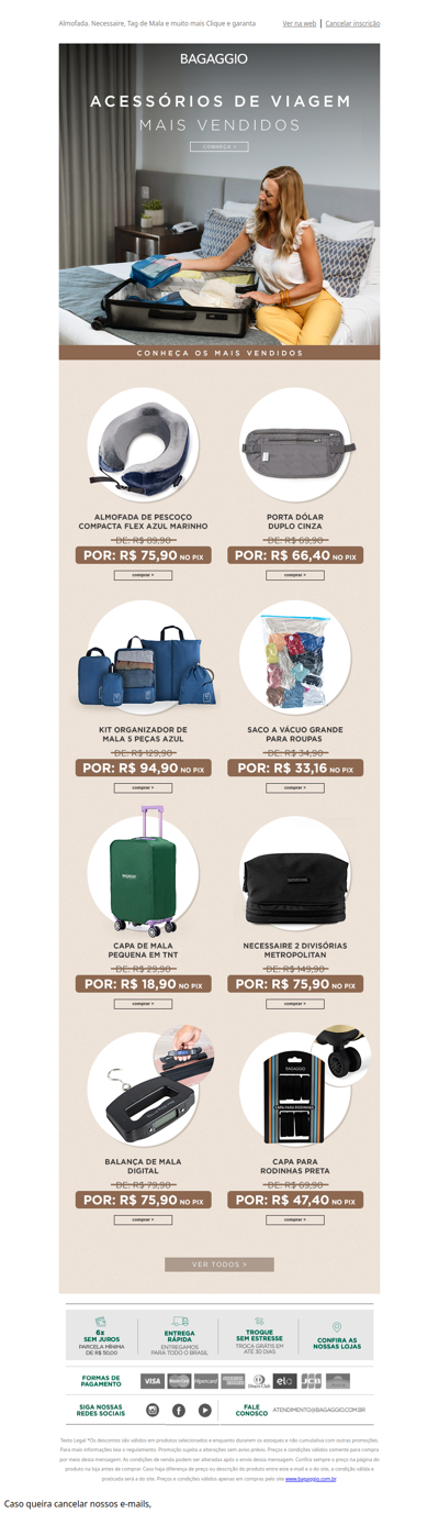 Conforto e praticidade para sua viagem: acessórios mais vendidos