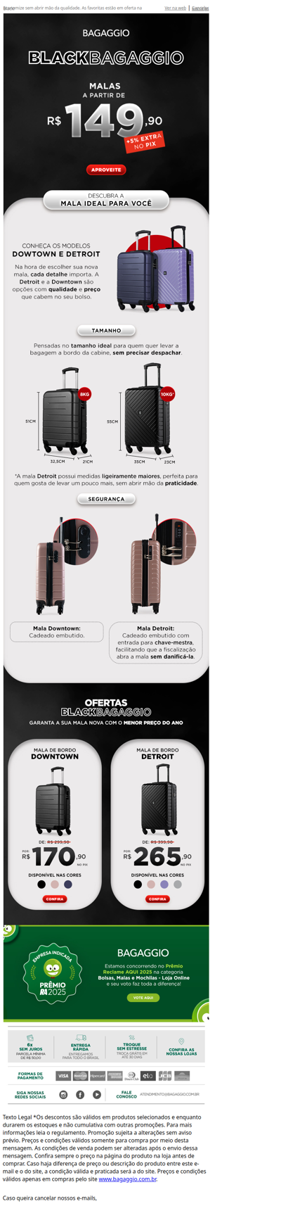 BLACK BAGAGGIO: Malas Downtown & Detroit🏷️