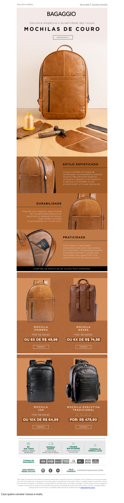 Mochilas em couro: Durabilidade e elegância 💼