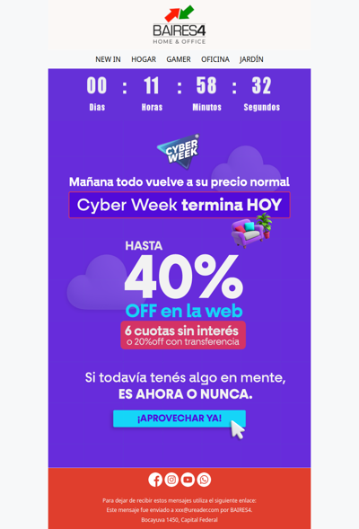 ⏰ Última señal: Hasta 40% OFF