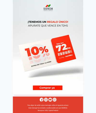 🔓 Desbloquea este cupón! Apurate, vence en 72hs