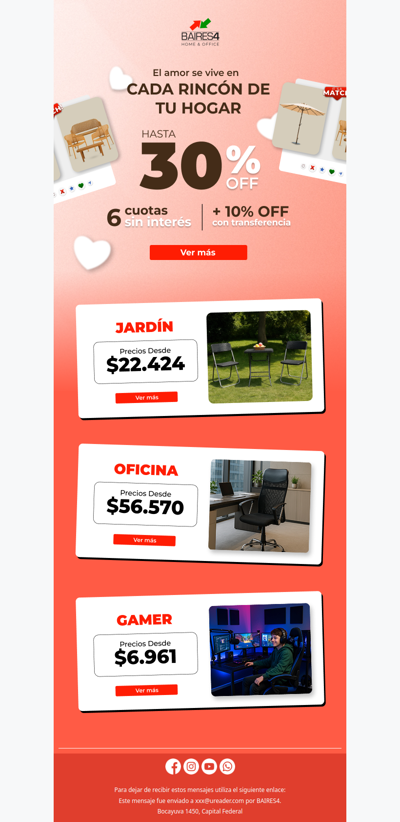 Es hoy! Hasta 30% Off para renovarse 🪑