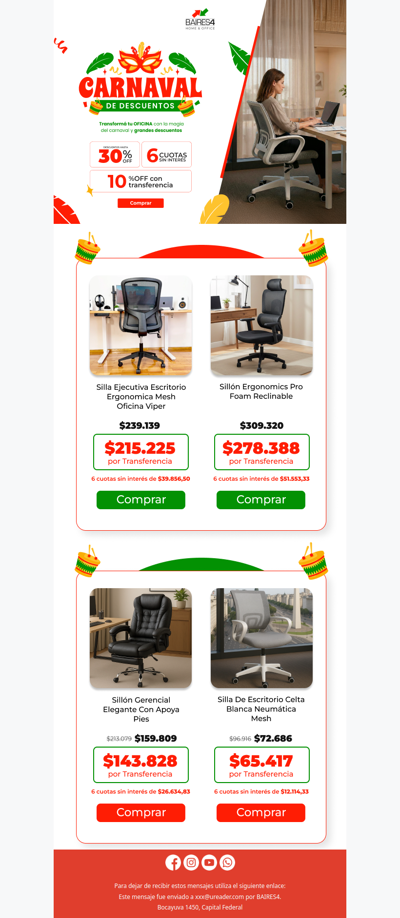 🖥️ Precios en modo Carnaval para tu oficina 🎊