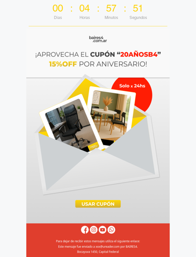 ¡Estamos de festejo! Cupón válido SOLO POR HOY 🚨