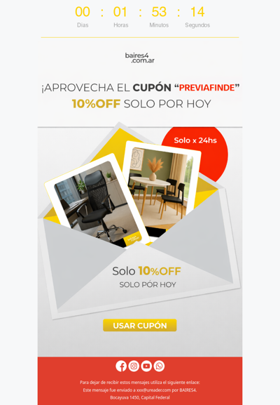 ⚡ Hoy tenés 10% OFF con cupón: PREVIAFINDE