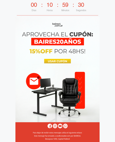 ⚡ Hoy tenés 15% OFF con cupón: BAIRES20AÑOS