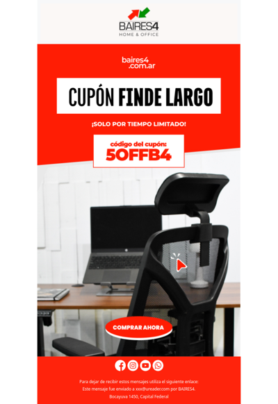 🇦🇷 Hoy tenés 5% OFF con cupón: 5OFFB4