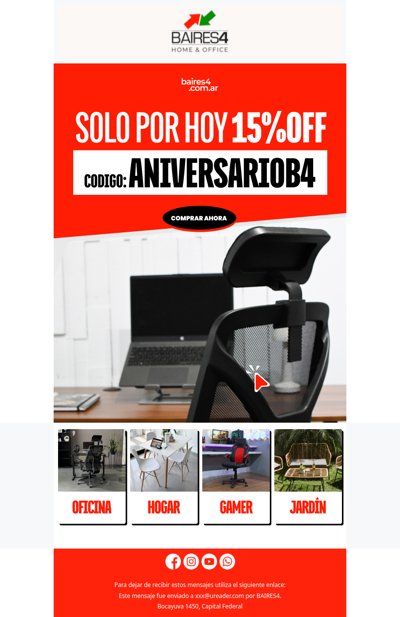 SOLO POR HOY! 🎁Te regalamos 15%OFF EXTRA