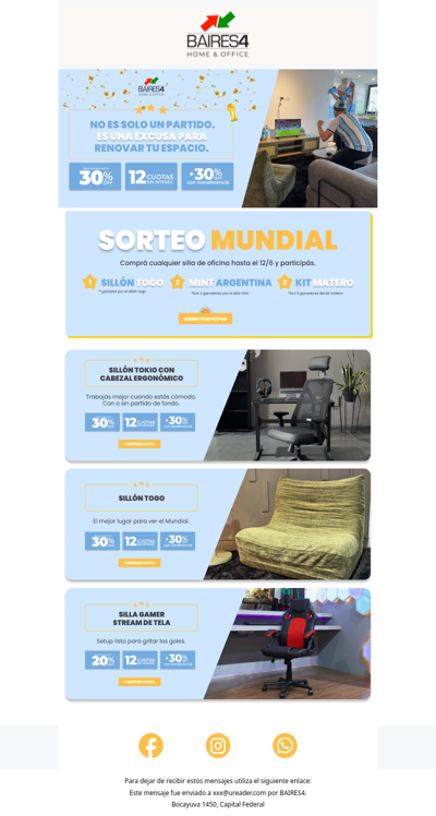 Baires4 Mundial: hasta 12 cuotas sin interés ⚽⭐