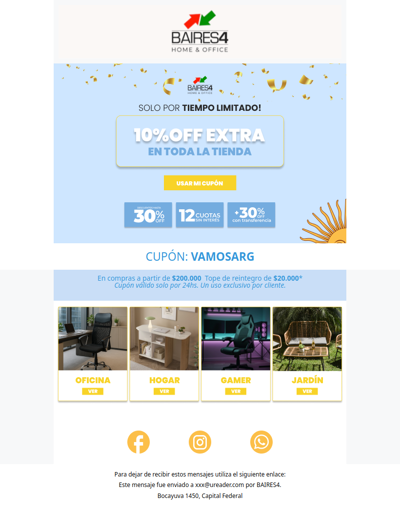 🇦🇷 Ahora más que nunca, seguí alentando! 10% OFF EXTRA