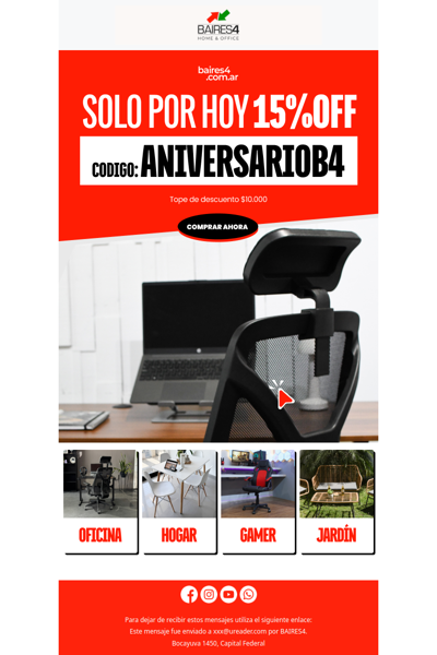 Te regalamos 15%OFF 🎁 EXTRASOLO POR HOY!