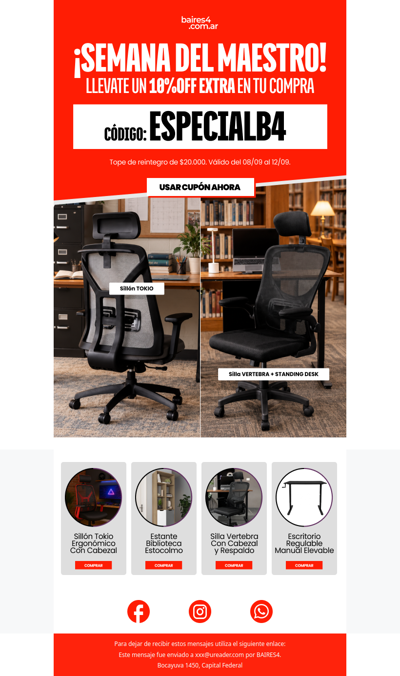 Te regalamos 10% OFF Extra!!  Semana del Maestro.
