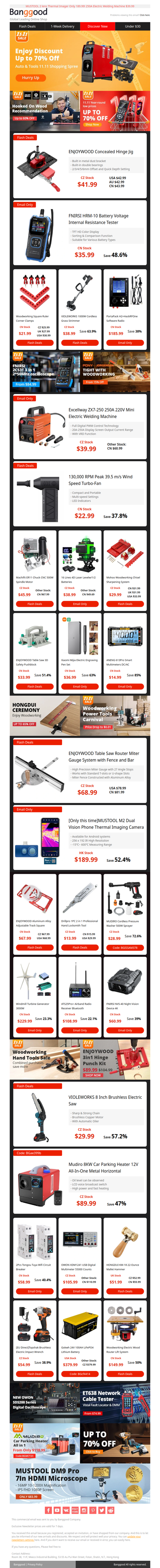 [72Hrs Auto & Tools 11.11 Shopping Spree] Enjoywood Concealed Hinge Jig only $41.99! FNIRSI Battery Tester $35.99! High Speed Turbo Fan $22.99!