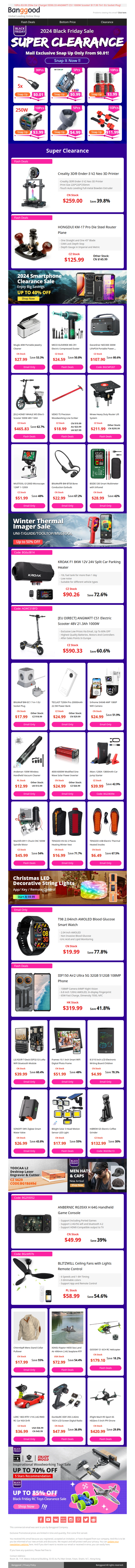 [ $0.01 Snap Up Start! ]  Blαck Friday Super Clearance>>$125.99 HONGDUI KM-17 Pro Router Plane! 2in1 Duster&Vacuum Cleaner $24.59! Jewelry Ultrasonic Cleaner $27.99