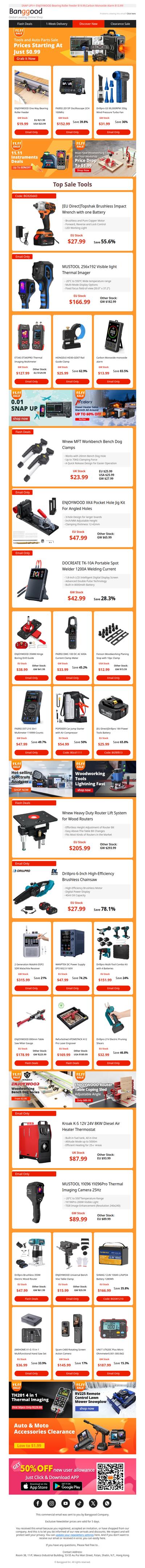 [11.11 DIY Tools & Auto Sale Start!🪚🔧] Only From $0.99! Drillpro G3 90,000RPM Turbo Fan Only $31.99! MUSTOOL Thermal Imager $166.99!