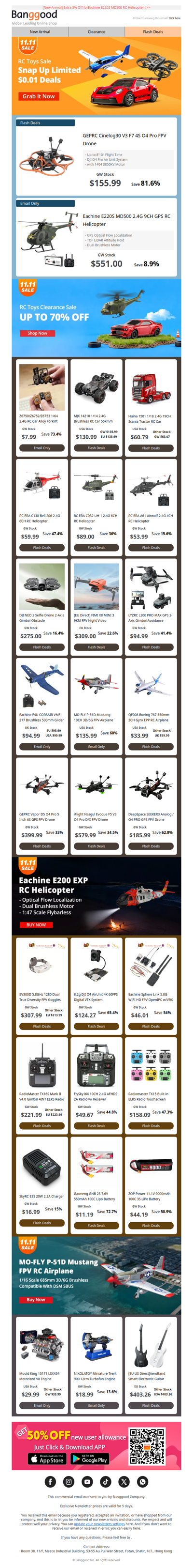 [11.11 Sales] GEPRC Cinelog30 V3 F7 4S 04 PrO FPV Drone Only $155.99 Snap Up ! Shop Now>>