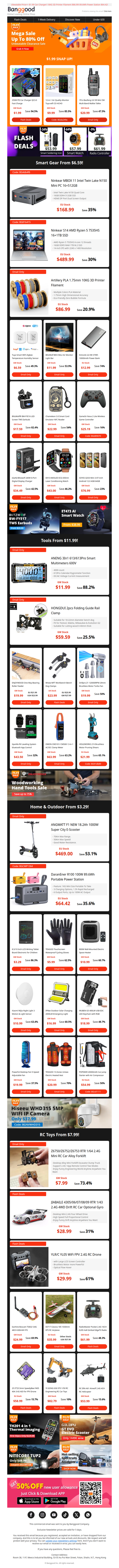 [11.11 Unbeable Price Sale!😀 ] 48Hrs Limited Only From $1.99! 12 in 1 Air Quality Monitor Only $9.99! Tuya Smart Temp Sensor Only $6.59!