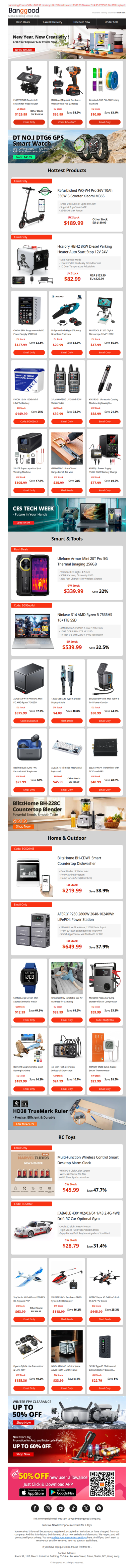 [ 2026 New Year Sale! ] Limited Quantity Refurbished WQ-W4 Pro E-Scooter Only $189.99! 1KG PLA 3D Filament Only $10.99!