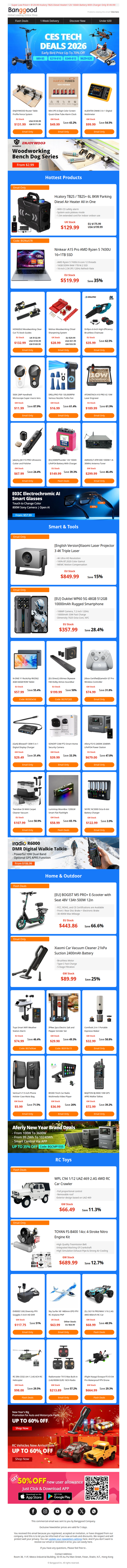 [CES TECH DEALS] Get Early Bird Price Inside! Quasi-Glow Tube Clock $49.99! Xiaomi Car Vacuum Cleaner $89.99!🎉